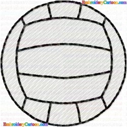 Volleyball 8 Embroidery Design