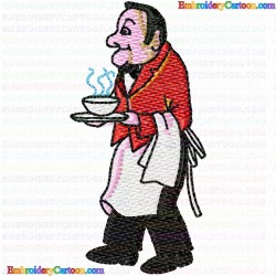 Waiter 4 Embroidery Design