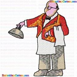 Waiter 6 Embroidery Design