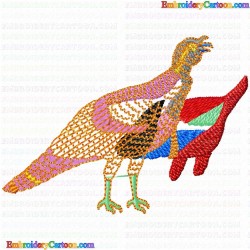 Wild Turkey Bird 3 Embroidery Design