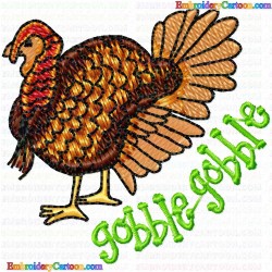 Wild Turkey Bird 7 Embroidery Design