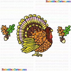 Wild Turkey Bird 9 Embroidery Design