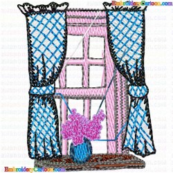 Windows 1 Embroidery Design