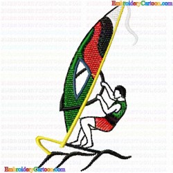 Windsurfing 1 Embroidery Design