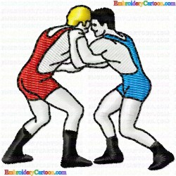 Wrestling 1 Embroidery Design