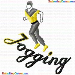 jogging 1 Embroidery Design