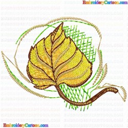 leaves 136 Embroidery Design