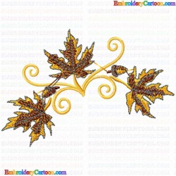 leaves 201 Embroidery Design