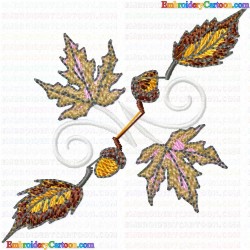 leaves 204 Embroidery Design