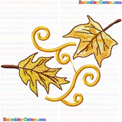 leaves 205 Embroidery Design