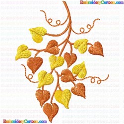 leaves 280 Embroidery Design