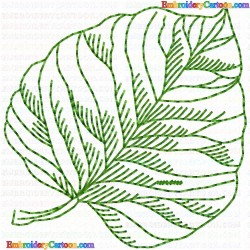leaves 80 Embroidery Design